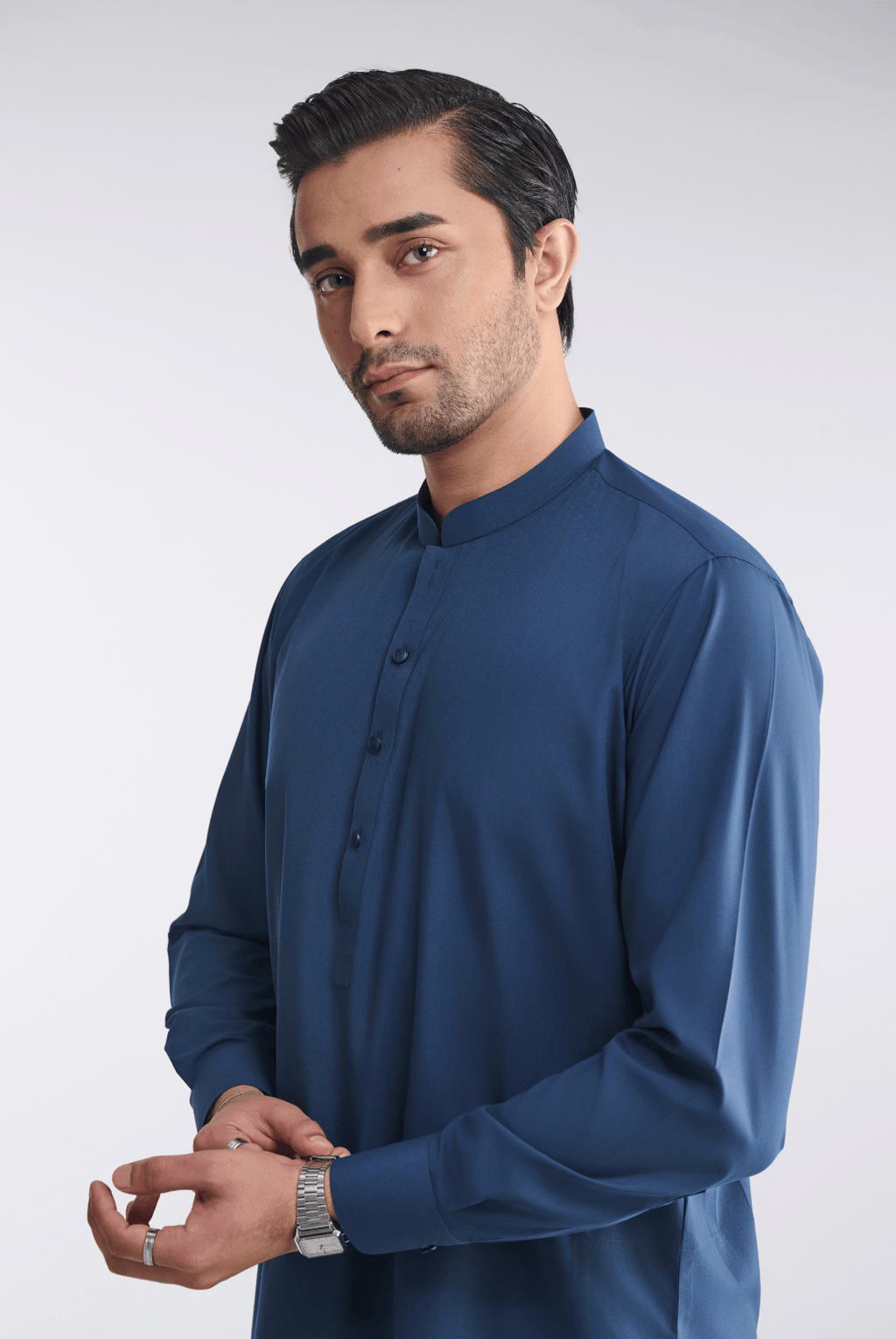 Premium Cotton Blend - Oxford Navy - Shalwar Kameez