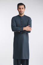 Premium Cotton Blend - Dusty Navy - Shalwar Kameez
