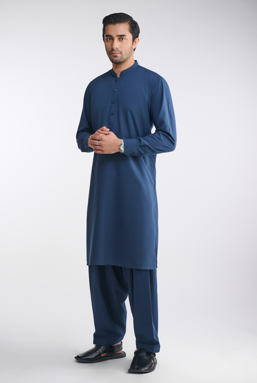 Premium Cotton Blend - Oxford Navy - Shalwar Kameez