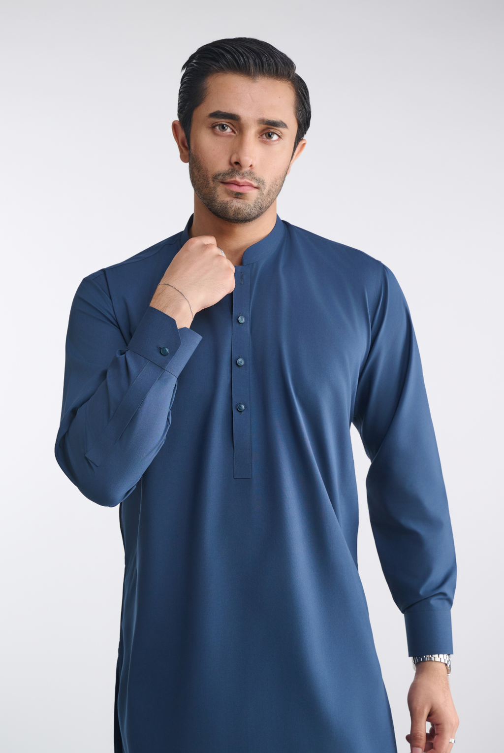 Premium Cotton Blend - Oxford Navy - Shalwar Kameez