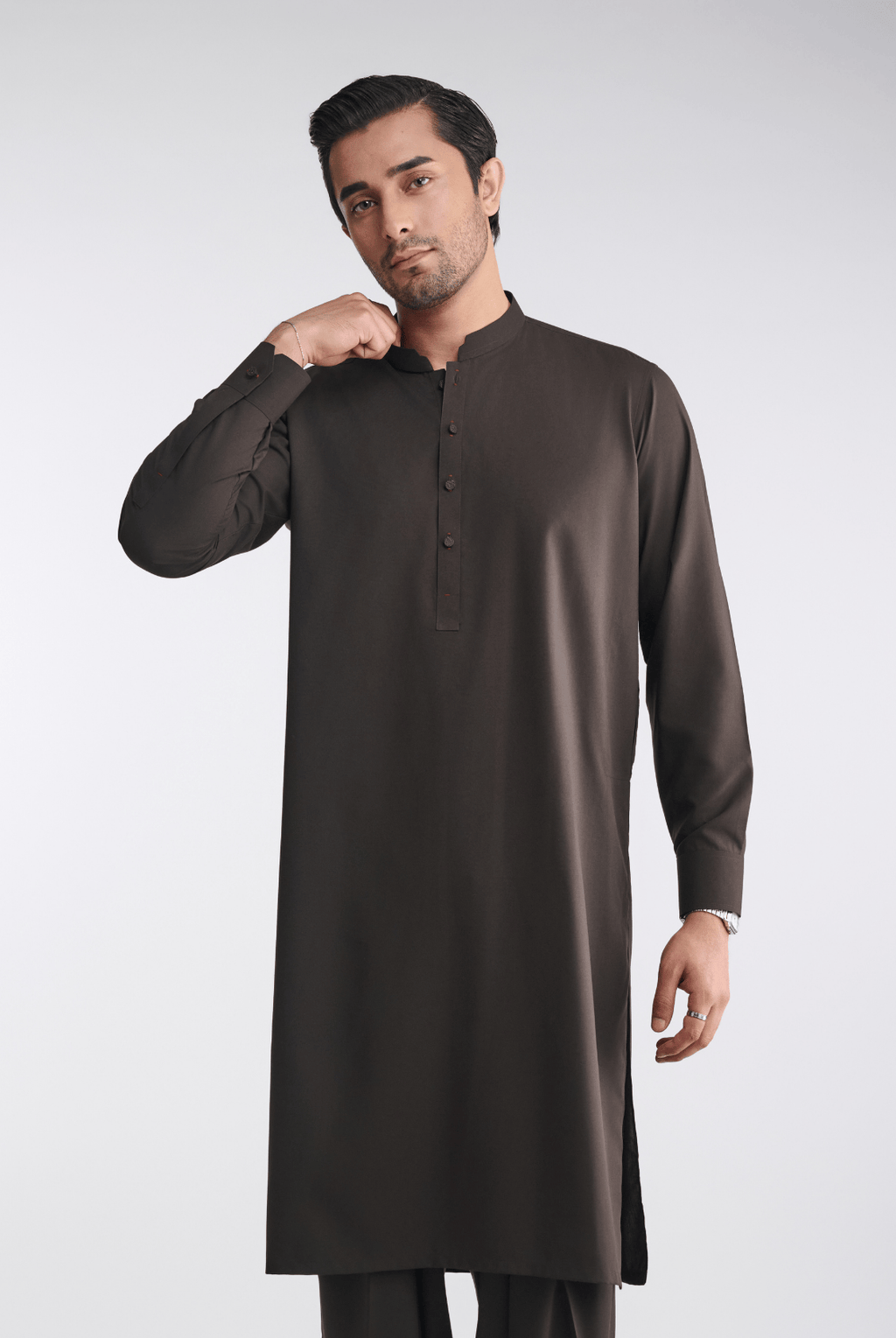 Premium Cotton Blend - Mocha Brown - Shalwar Kameez
