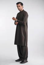 Premium Cotton Blend - Mocha Brown - Shalwar Kameez