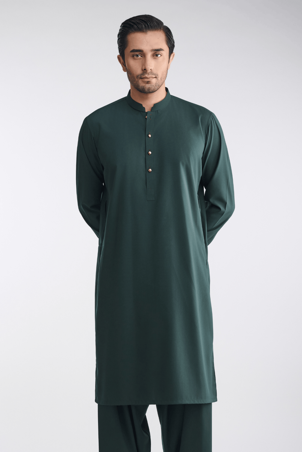 Premium Cotton Blend - Teal Green - Shalwar Kameez