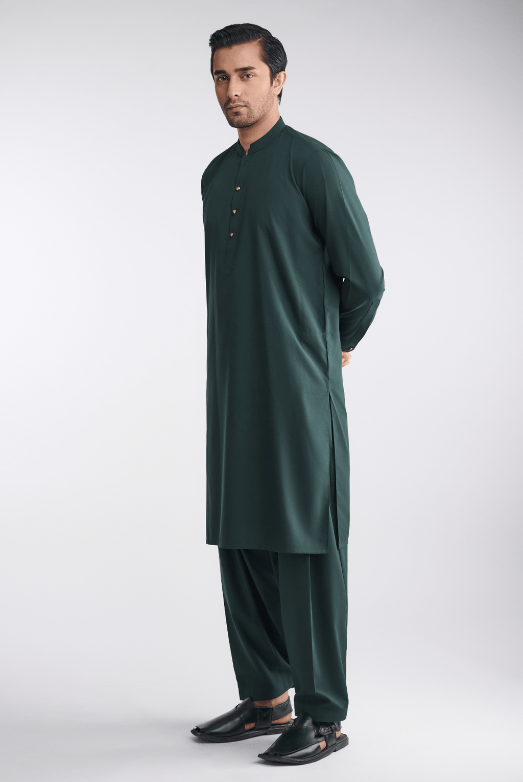 Premium Cotton Blend - Teal Green - Shalwar Kameez