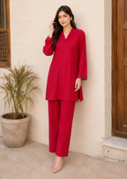 Red Petal Co-ord Set