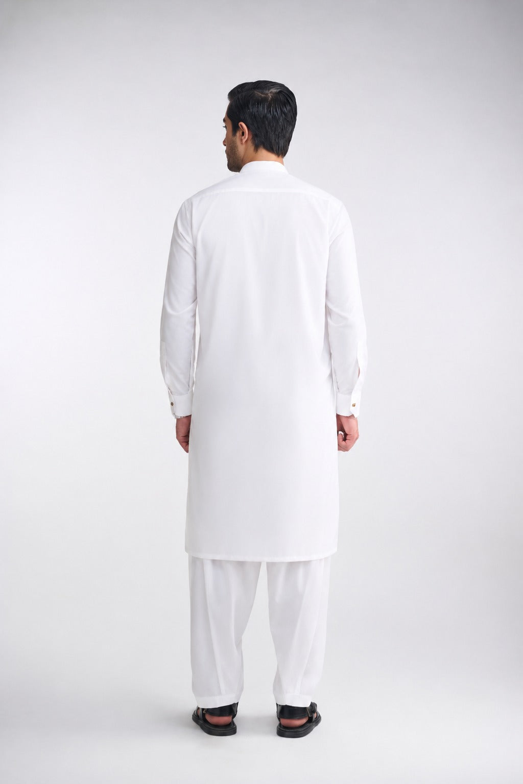 Premium Kameez Shalwar Cotton Blend - White