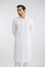 Premium Kameez Shalwar Cotton Blend - White